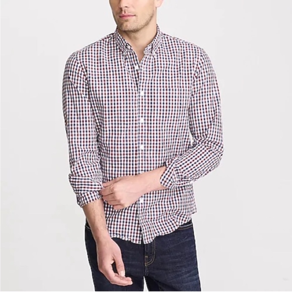 J. Crew Flex Gingham Button Down Shirt